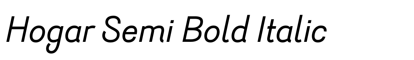 Hogar Semi Bold Italic